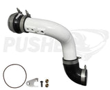 2011-2016 Powerstroke HD 3" Cold Side Charge Tube w/ Throttle Valve Adapter (PFP1116BTA)-Intercooler Piping-Pusher-PFP1116BTA_W-Dirty Diesel Customs