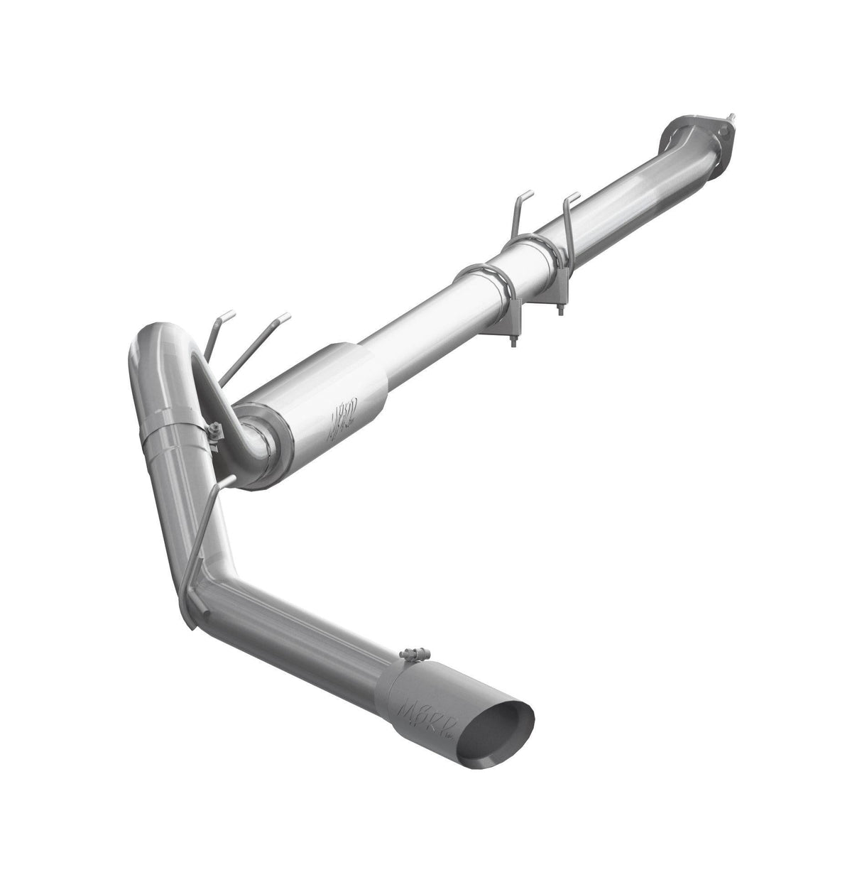 2011-2016 Powerstroke SS 4" Downpipe Back Exhaust w/ Muffler (C6262304)-Downpipe Back Exhaust System-P1 Performance Products-Dirty Diesel Customs
