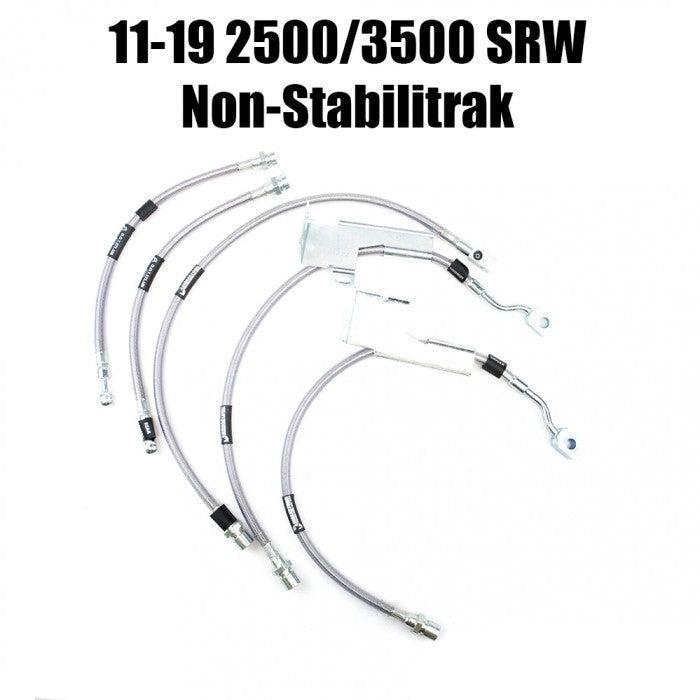 2011-2019 Duramax Stainless Steel Brake Lines (XD-BrakeLines-1119)-Brake Lines-DMAX-XD1115-25-Dirty Diesel Customs