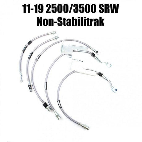 2011-2019 Duramax Stainless Steel Brake Lines (XD-BrakeLines-1119)-Brake Lines-DMAX-XD1115-25-Dirty Diesel Customs