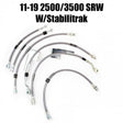 2011-2019 Duramax Stainless Steel Brake Lines (XD-BrakeLines-1119)-Brake Lines-DMAX-XD1115-25S-Dirty Diesel Customs