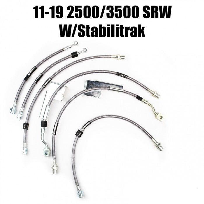 2011-2019 Duramax Stainless Steel Brake Lines (XD-BrakeLines-1119)-Brake Lines-DMAX-XD1115-25S-Dirty Diesel Customs