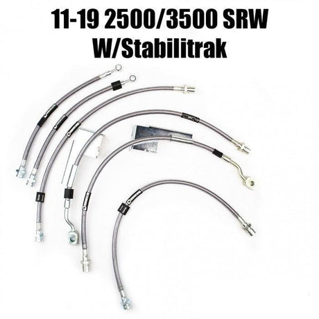 2011-2019 Duramax Stainless Steel Brake Lines (XD-BrakeLines-1119)-Brake Lines-DMAX-XD1115-25S-Dirty Diesel Customs
