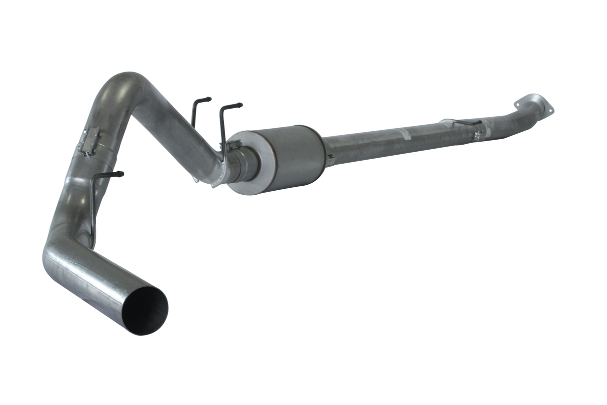 2011-2019 Powerstroke 4" Downpipe Back Single Exhaust w/ Muffler (FLO 852NB)-Downpipe Back Exhaust System-Flo-Pro-Dirty Diesel Customs