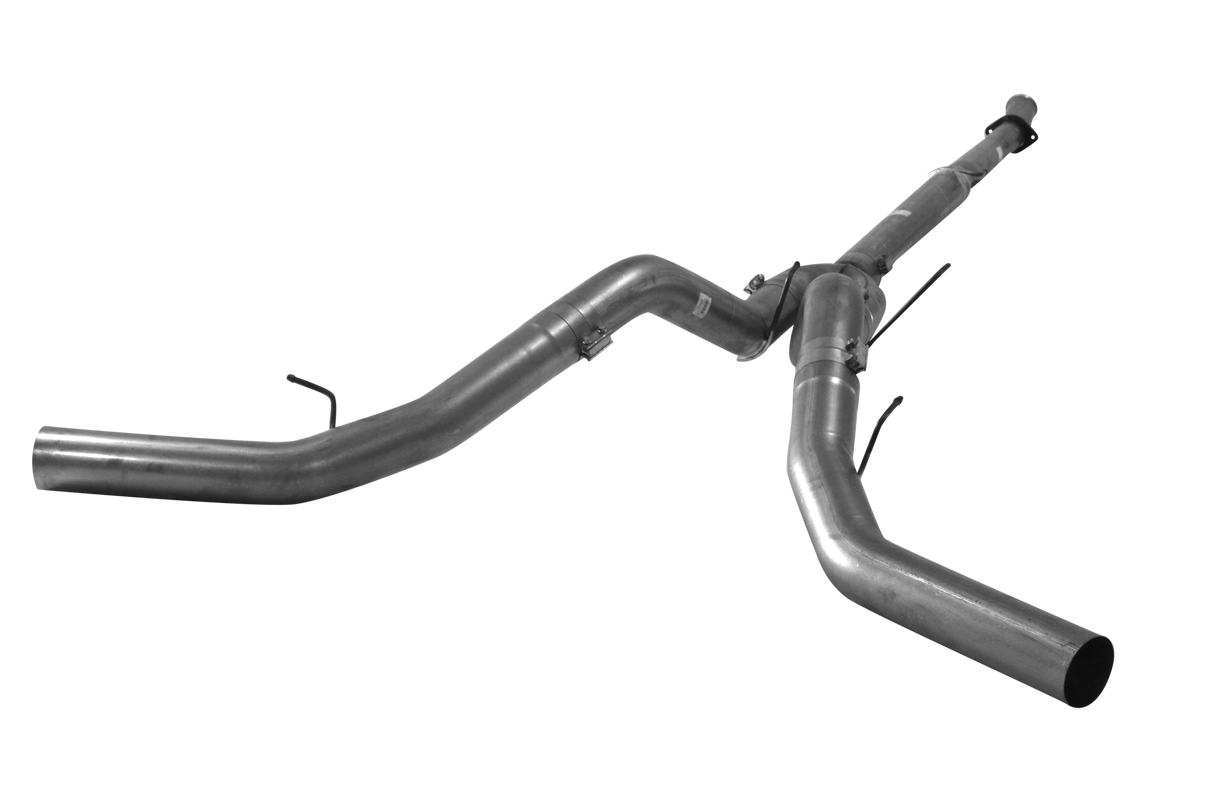 2011-2019 Powerstroke 5" Downpipe Back Dual Exhaust - No Muffler (FLO-767)-Downpipe Back Exhaust System-Flo-Pro-521008-Dirty Diesel Customs
