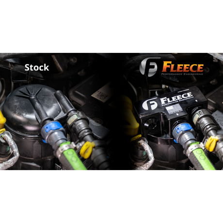 2011-2024 Powerstroke Engine Mounted Filter Assembly (FPE-FMC-UHFA-1123)-Fuel Filter Relocation Kit-Fleece Performance-Dirty Diesel Customs