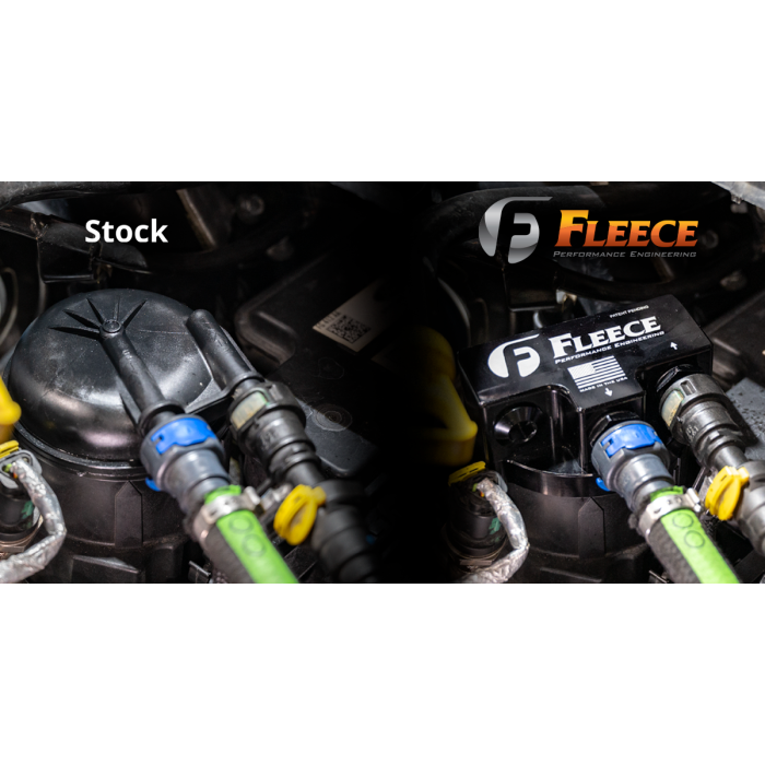 2011-2024 Powerstroke Engine Mounted Filter Assembly (FPE-FMC-UHFA-1123)-Fuel Filter Relocation Kit-Fleece Performance-Dirty Diesel Customs