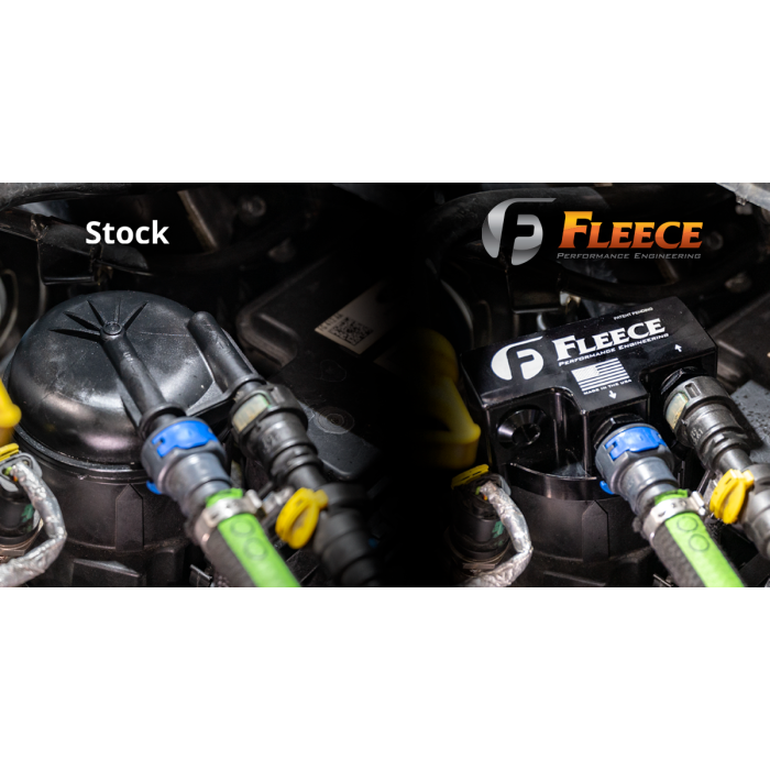 2011-2024 Powerstroke Engine Mounted Filter Assembly (FPE-FMC-UHFA-1123)-Fuel Filter Relocation Kit-Fleece Performance-FPE-FMC-UHFA-1123-Dirty Diesel Customs