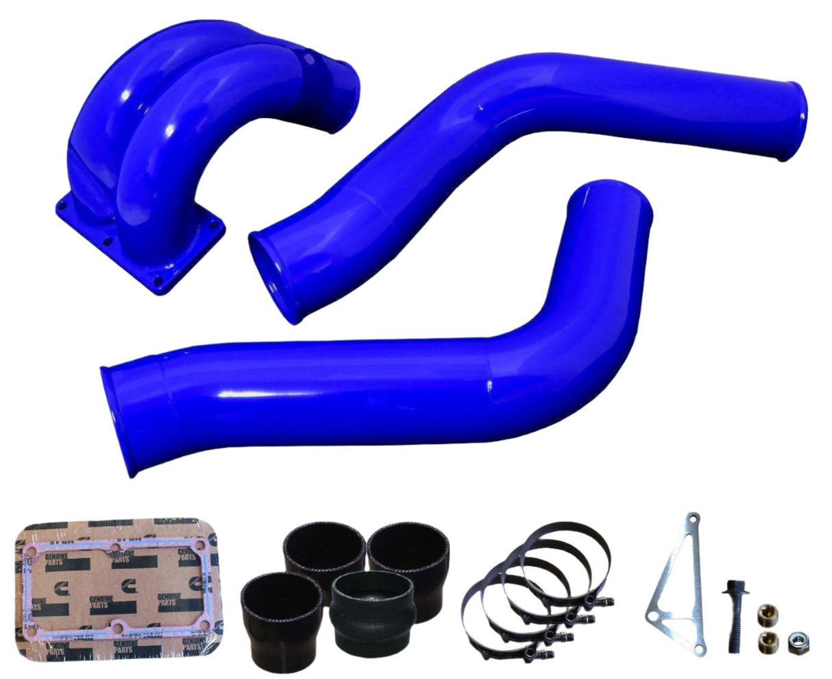 2013-2018 Cummins 3.5" Mega Intake System w/ Passenger-Side Intercooler Tube (PRC1318MW)-Intake Manifold-Pusher-Dirty Diesel Customs