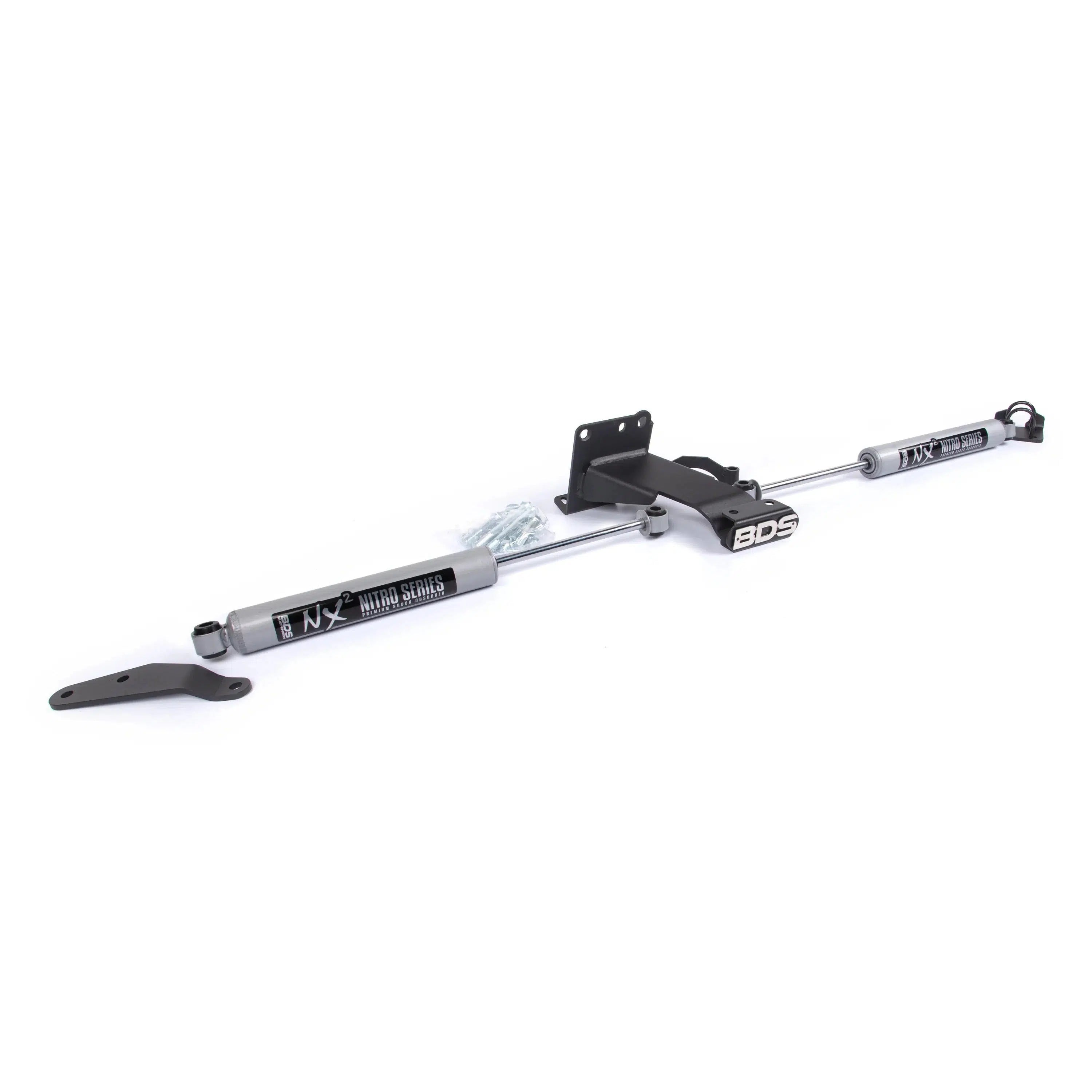 2013-2018 Cummins Dual Steering Stabilizer Kit W/ NX2 Shocks (BDS2015DH)-Steering Stabilizer-BDS-Dirty Diesel Customs