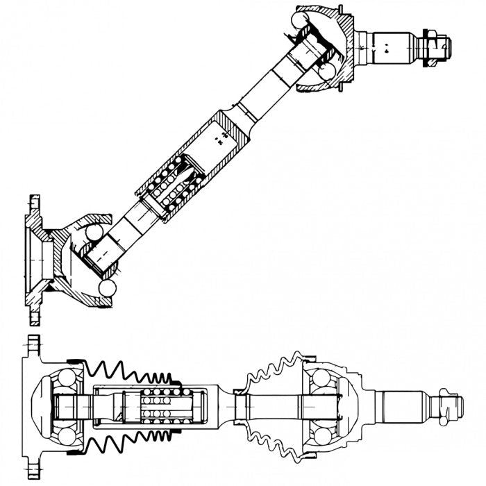 2015-2019 Duramax Extended Travel Front (CV) Axle Assembly (DMAX-8356-EXT)-Front Axle Assembly-DMAX-Dirty Diesel Customs
