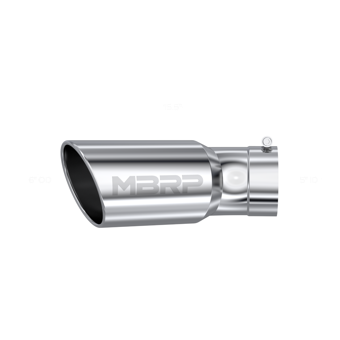 2015-2022 Duramax 6" Rolled Angle Cut Exhaust Tip (T5154)-Exhaust Tips-MBRP-T5154-Dirty Diesel Customs