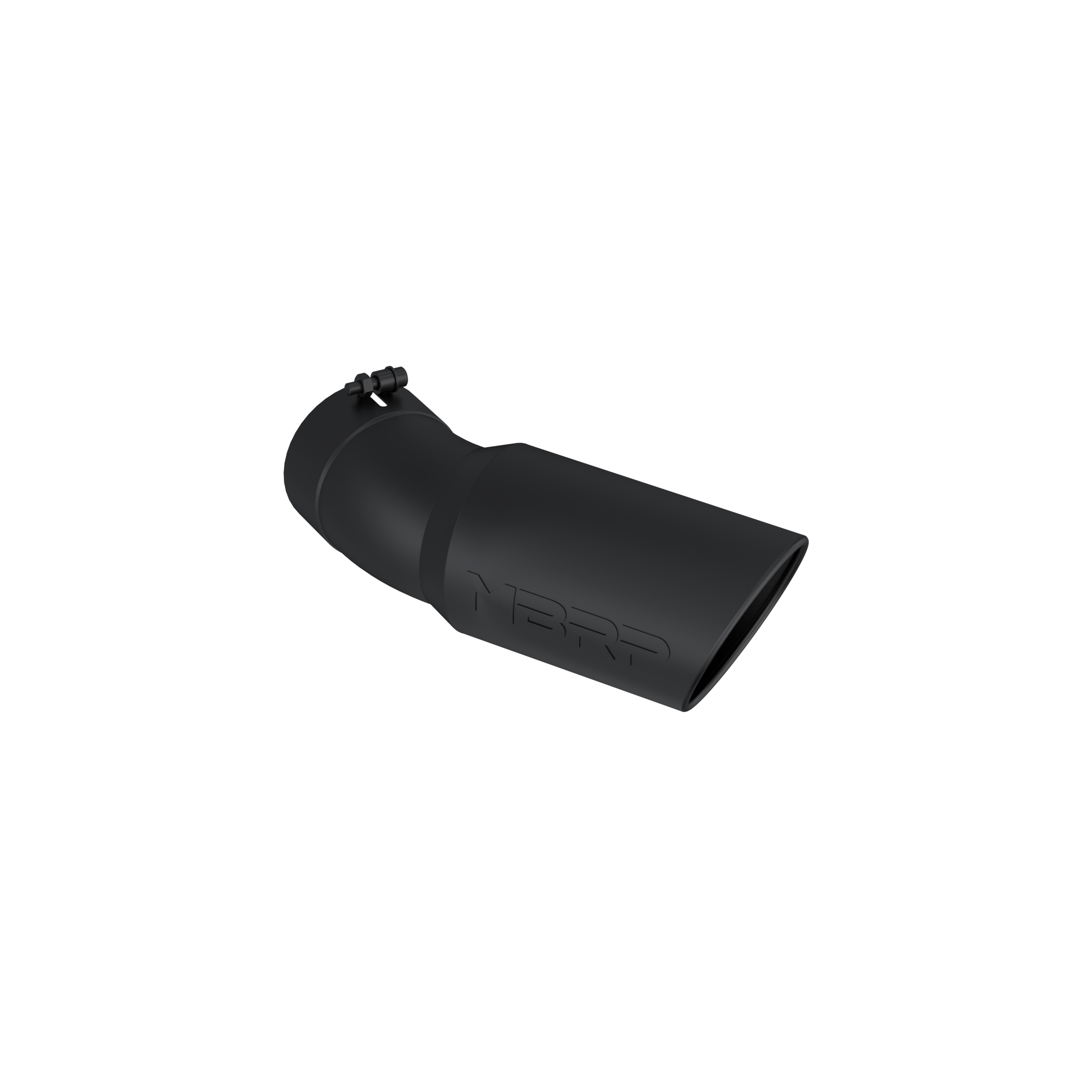 2015-2022 Duramax 6" Rolled Angle Cut Exhaust Tip (T5154)-Exhaust Tips-MBRP-T5154BLK-Dirty Diesel Customs