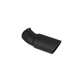 2015-2022 Duramax 6" Rolled Angle Cut Exhaust Tip (T5154)-Exhaust Tips-MBRP-T5154BLK-Dirty Diesel Customs