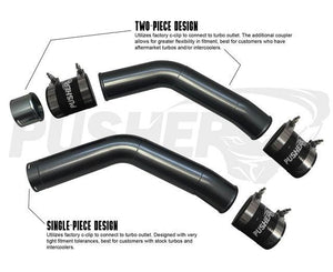 2015-2023 Powerstroke HD 3" Hot Side Charge Tube (PFP15XXHP)-Intercooler Piping-Pusher-Dirty Diesel Customs
