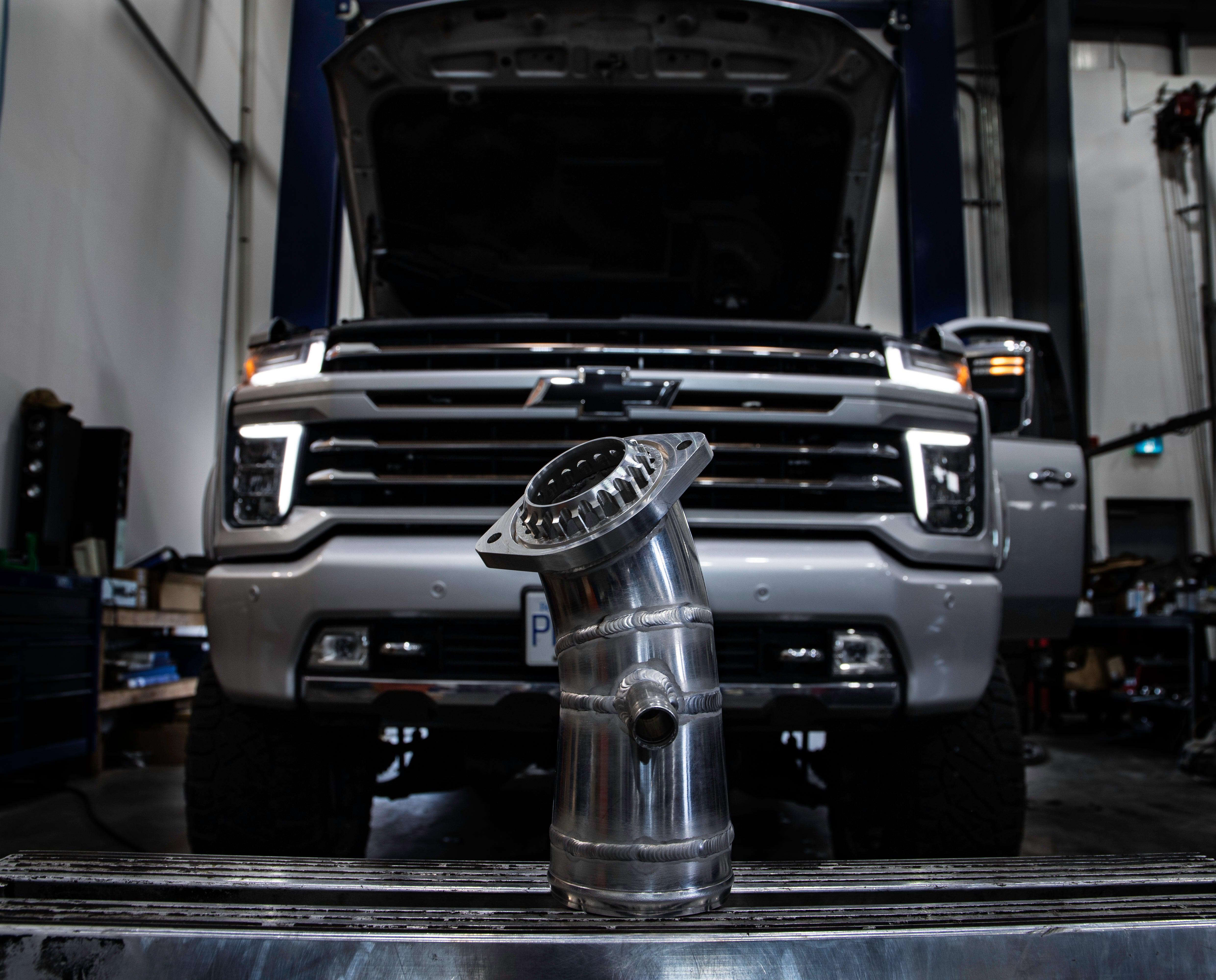 2017-2019 Duramax 3.5" Intake Horn & PCV Reroute (L5P-INT-A044)-Intake Elbows-Dirty Diesel Customs-Dirty Diesel Customs
