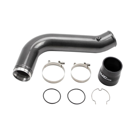 2017-2019 Duramax Passenger Side 3.5" Intercooler Piping (WCF100530)-Intercooler Piping-Wehrli Custom Fabrication-WCF100530-GRY-Dirty Diesel Customs