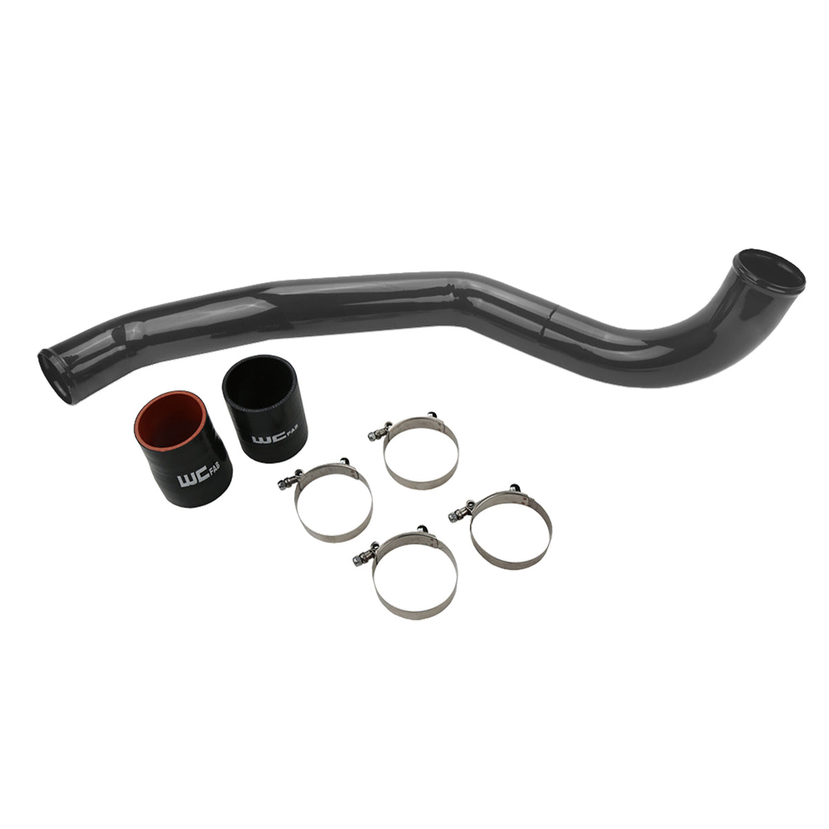 2017-2019 Duramax 3" Drivers Side Intercooler Pipe (WCF100708) - WCFAB Grey (Kingsport Grey)
