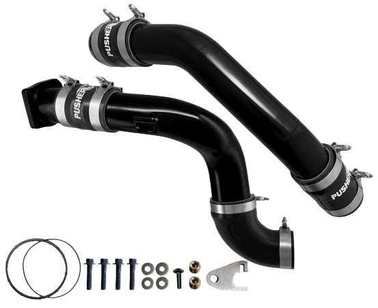 2017-2022 Powerstroke 3" Charge Tube Set w/ Throttle Valve Replacement (PFP1722KTR)-Intercooler Piping-Pusher-Dirty Diesel Customs