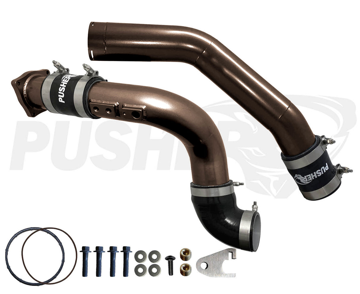 2017-2022 Powerstroke 3" Charge Tube Set w/ Throttle Valve Replacement (PFP17XXKTR)-Intercooler Piping-Pusher-PFP17XXKTR_Z-Dirty Diesel Customs