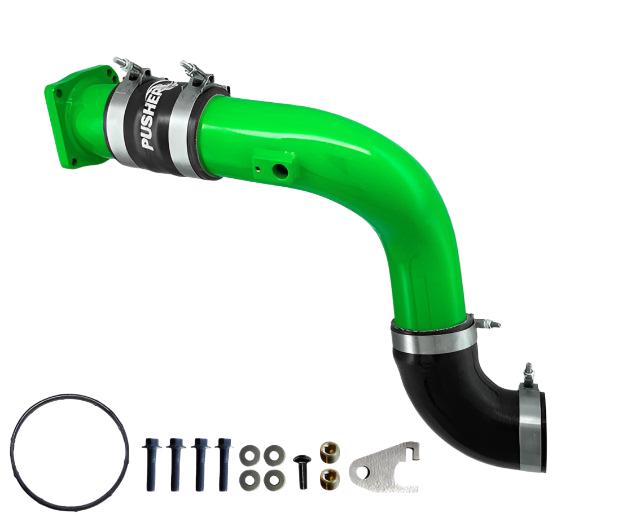 2017-2022 Powerstroke HD 3" Cold Side Charge Tube w/ Throttle Valve Replacement (PFP17XXBTR)-Intercooler Piping-Pusher-PFP17XXBTR_G-Dirty Diesel Customs