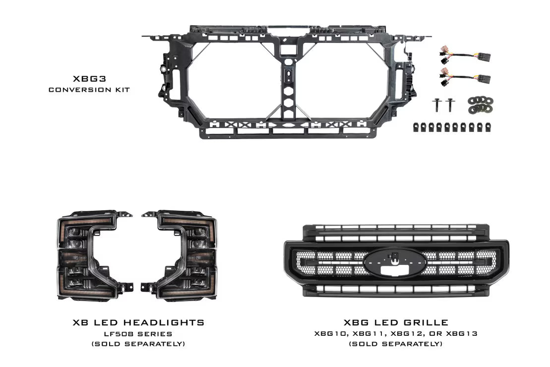 2017-2019 Super Duty Facelift Kit to 20-22 Front End (XBG3)