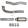 2017-2023 Duramax 4" SS CAT & DPF Race Pipe w/ Muffler (DDC-882M)-Delete Pipe-Dirty Diesel Customs-Dirty Diesel Customs