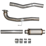 2017-2023 Duramax 4" SS CAT & DPF Race Pipe w/ Muffler (DDC-882M)-Delete Pipe-Dirty Diesel Customs-Dirty Diesel Customs