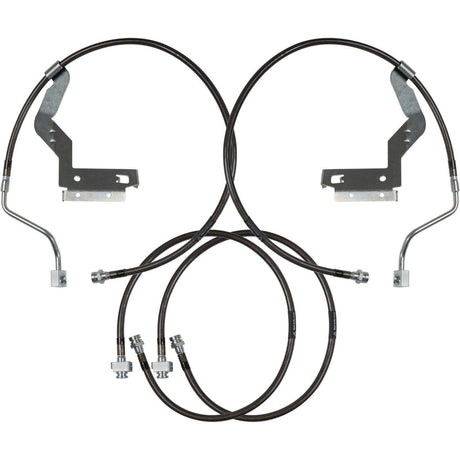 2017-2024 Powerstroke Braided Brake Lines w/ 4.5-5.5" Lift (CS-FORDBBL-45-17)-Brake Lines-Carli Suspension-Dirty Diesel Customs