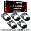 2017-2024 Powerstroke Cab Roof Light Set 2-Way Front & Rear Facing Ultra High-Power LED's Multiple Lens & Colors (5 Pack) (264342XXXXXX)-Marker Lights-RECON Lights-264342BKHPWH-Dirty Diesel Customs