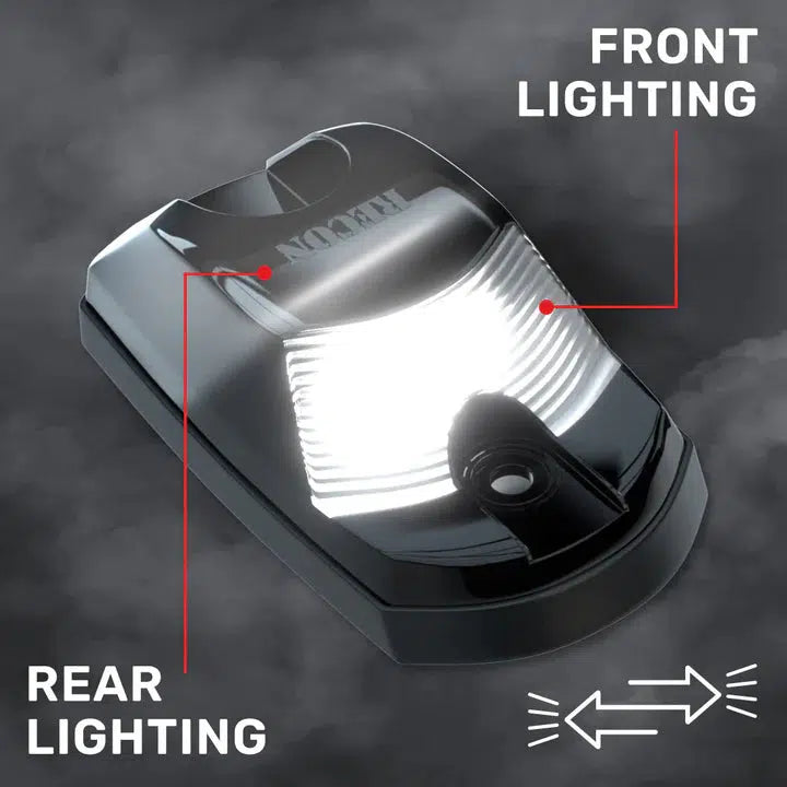 2017-2024 Powerstroke Cab Roof Light Set 2-Way Front & Rear Facing Ultra High-Power LED's Multiple Lens & Colors (5 Pack) (264342XXXXXX)-Marker Lights-RECON Lights-Dirty Diesel Customs