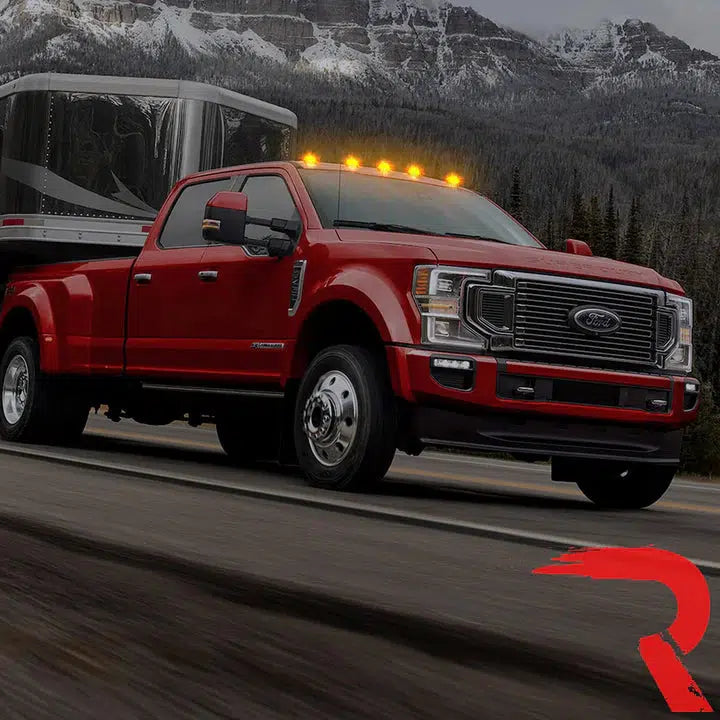 2017-2024 Powerstroke Cab Roof Light Set 2-Way Front & Rear Facing Ultra High-Power LED's Multiple Lens & Colors (5 Pack) (264342XXXXXX)-Marker Lights-RECON Lights-Dirty Diesel Customs