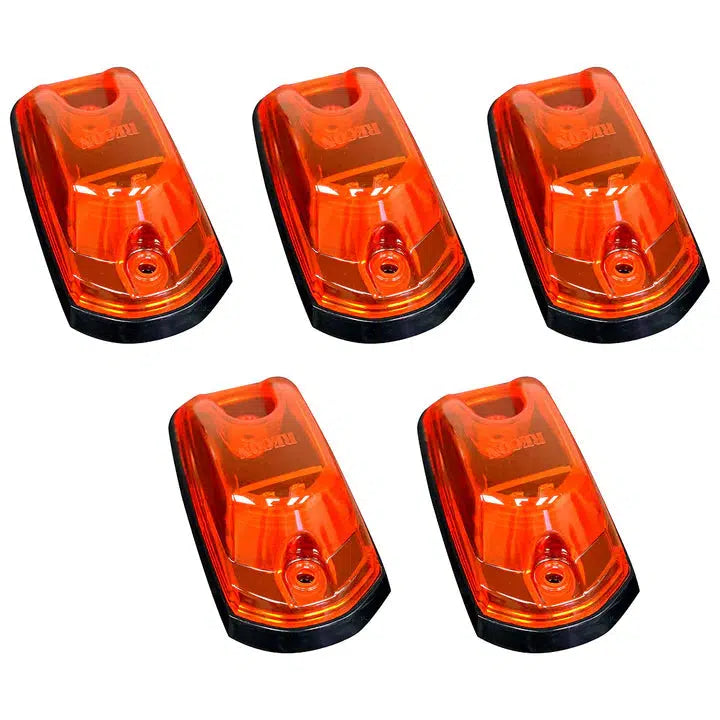 2017-2024 Powerstroke Cab Roof Light Set 2-Way Front & Rear Facing Ultra High-Power LED's Multiple Lens & Colors (5 Pack) (264342XXXXXX)-Marker Lights-RECON Lights-Dirty Diesel Customs