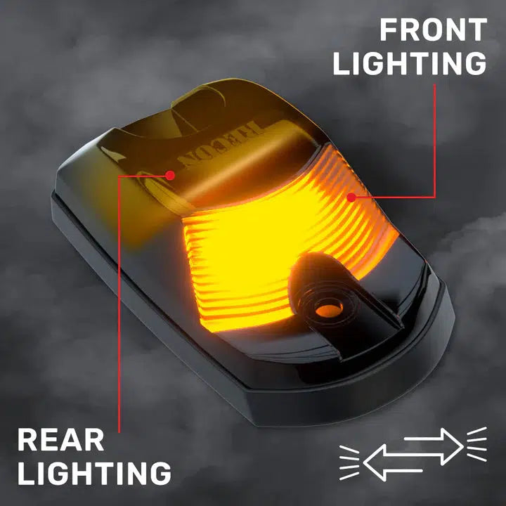 2017-2024 Powerstroke Cab Roof Light Set 2-Way Front & Rear Facing Ultra High-Power LED's Multiple Lens & Colors (Single) (264342XXXXXX)-Marker Lights-RECON Lights-Dirty Diesel Customs