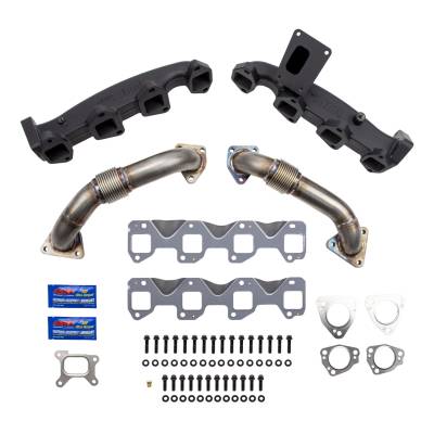 2017-2025 Duramax Billet Exhaust Manifold w/ 2" Up-Pipe (WCF100226)-Exhaust Manifold-Wehrli Custom Fabrication-Dirty Diesel Customs