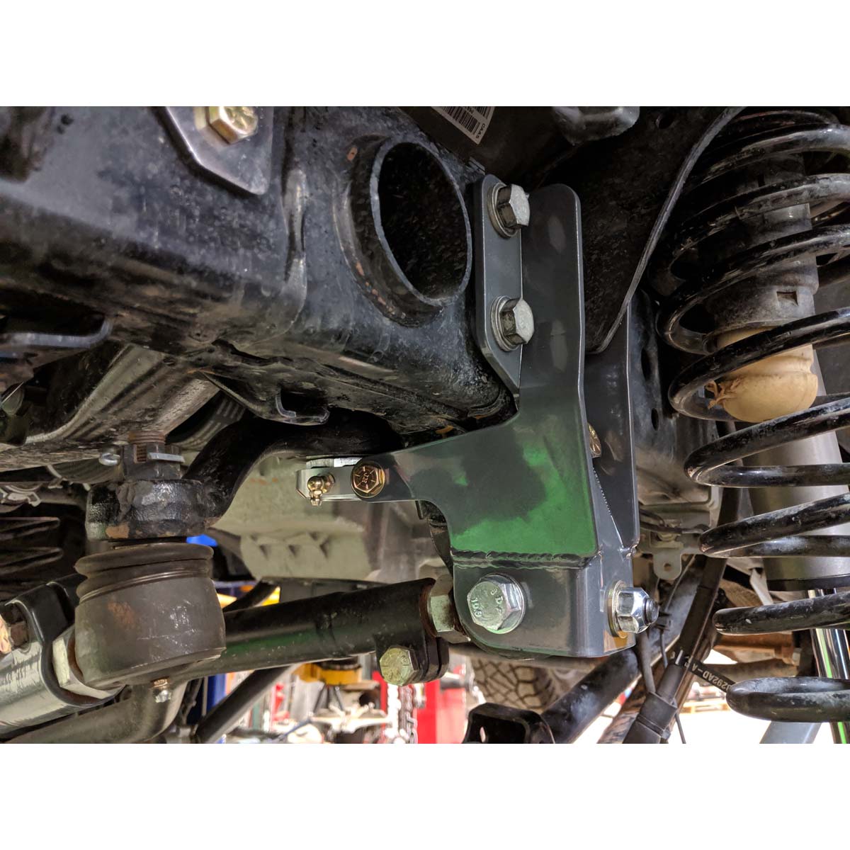 2018 Jeep Front Track Bar w/ Sector Shaft Brace (8869-01)-Track Bar Brace-Synergy MFG-Dirty Diesel Customs