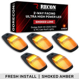 2019-2024 Cummins 5 Piece Cab Roof Lights (264345BKHPAM)-Marker Lights-RECON Lights-Dirty Diesel Customs