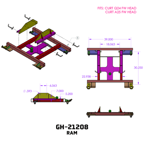 2019-2024 Cummins Advantage Hitch Gooseneck-Base Only (GH-21208)-Gooseneck Hitch-Gen-Y Hitch-Dirty Diesel Customs