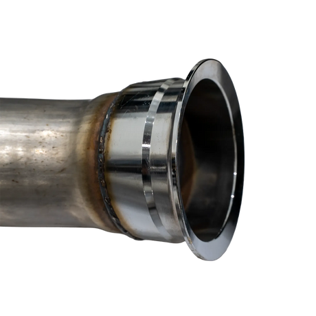 2019+ Cummins 4" SS CAT & DPF Delete Pipe w/ Muffler (DDC-3D19M)-Delete Pipe-Dirty Diesel Customs-Dirty Diesel Customs