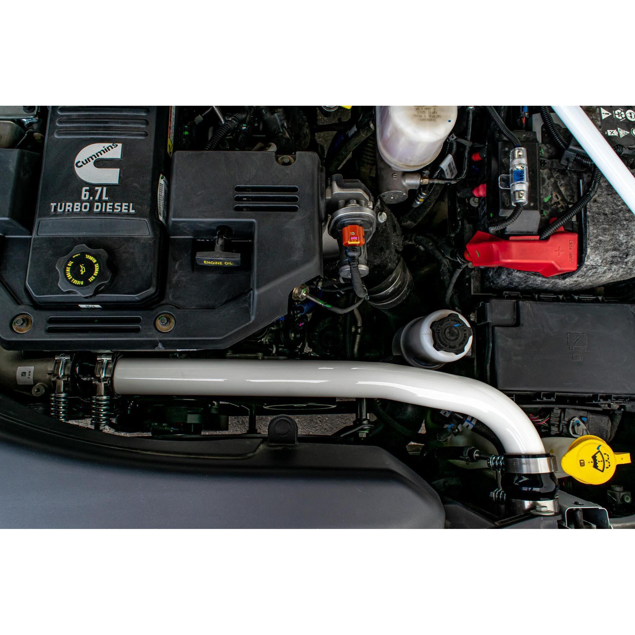 2019+ Cummins HO Metal Upper Radiator Hose (I67-FLU-A026)-Radiator Hose-Dirty Diesel Customs-Dirty Diesel Customs
