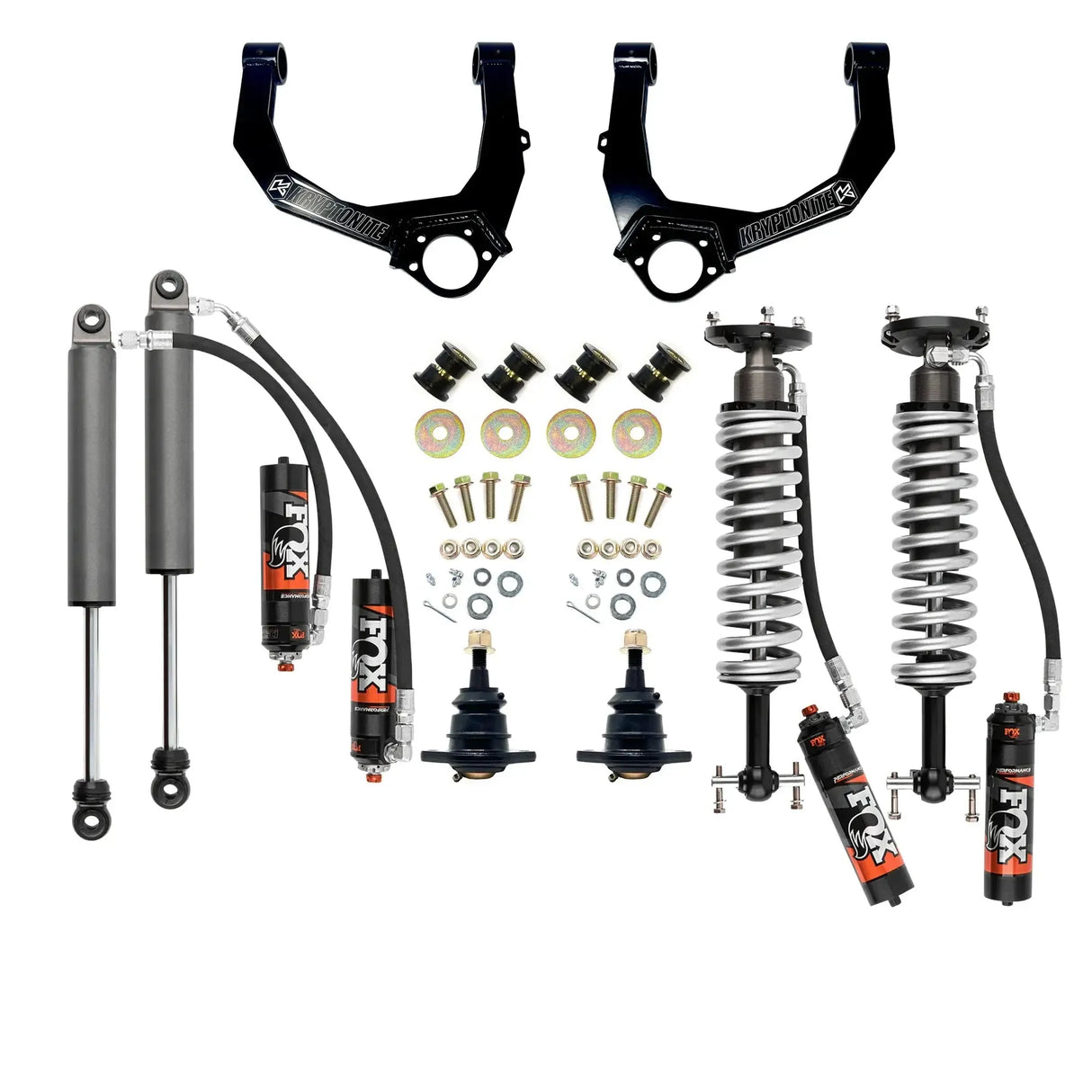 2019+ GM 1500 AT4, TRAIL BOSS, AT4X, ZR2 KRYPTONITE Stage 3 Leveling Kit W/Fox Performance Elite Shocks (KR19STAGE3FOXPE-4X)-Leveling Kit-KRYPTONITE-Dirty Diesel Customs