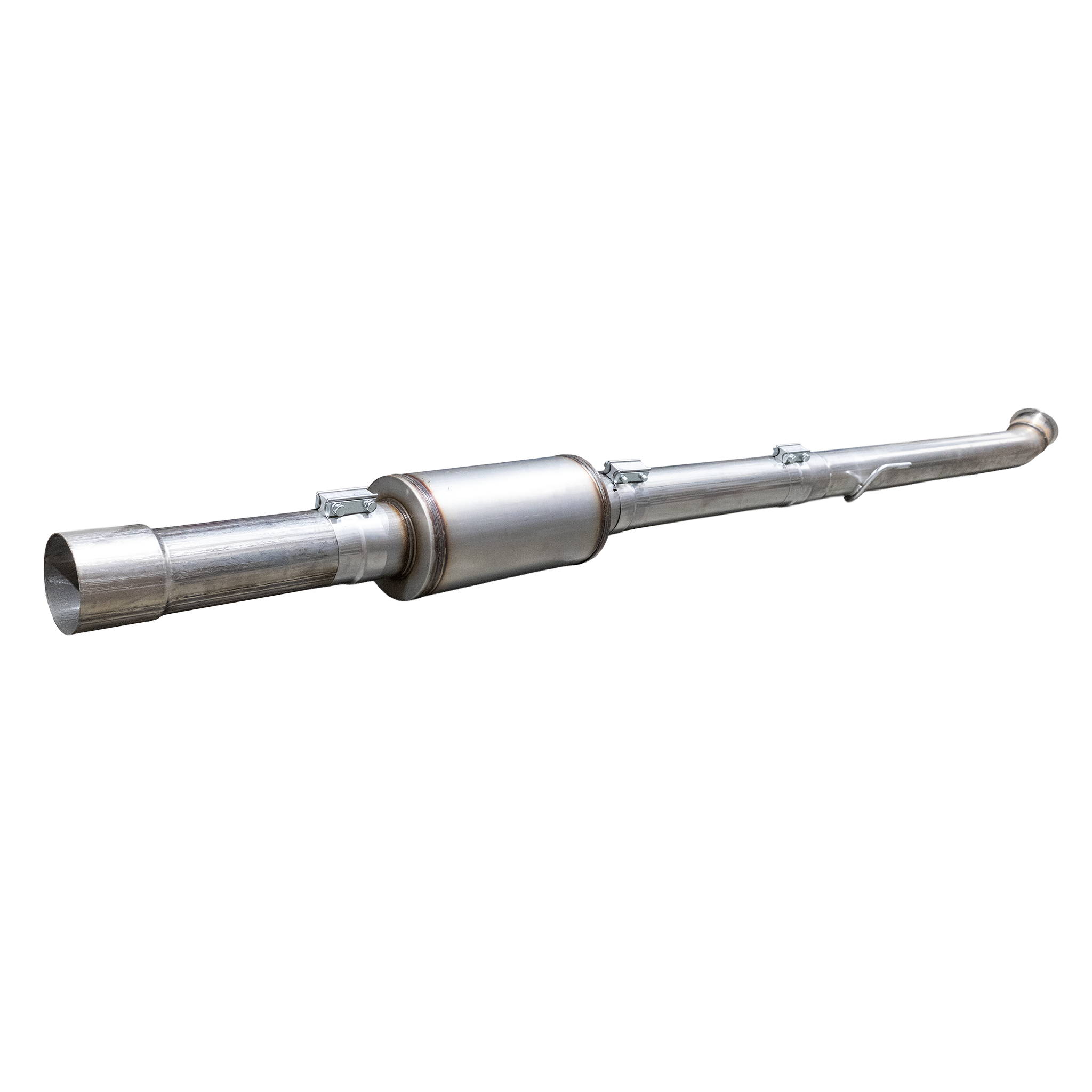 2019+ Cummins 4" SS CAT & DPF Delete Pipe - w/ Muffler - Delete Pipe - Dirty Diesel Customs