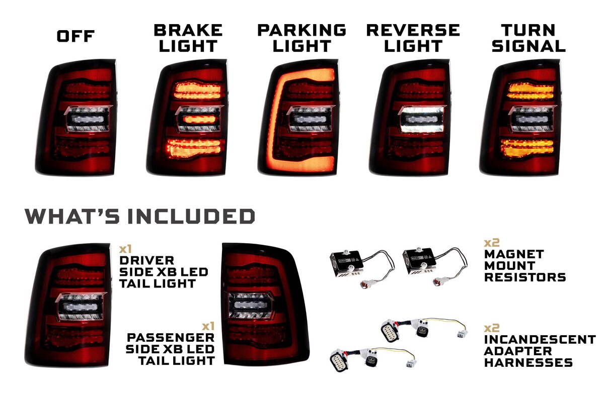 2019+ Cummins XB LED Red Tail Lights (LF752)