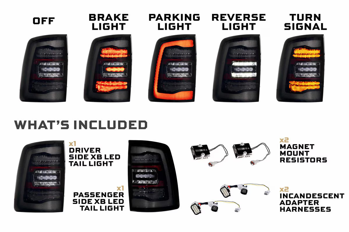 2019+ Cummins XB LED Smoked Tail Lights (LF753)