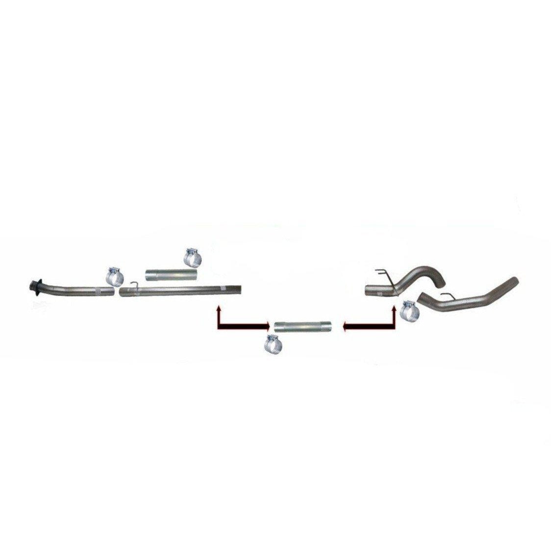 2020-2022 Powerstroke 5" Downpipe Back Exhaust - No Muffler (FLO-20352NM)-Downpipe Back Exhaust System-Flo-Pro-Dirty Diesel Customs