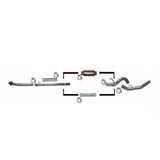 2020-2022 Powerstroke 5" SS Downpipe Back Exhaust w/ Muffler (FLO-SS20352)-Downpipe Back Exhaust System-Flo-Pro-Dirty Diesel Customs