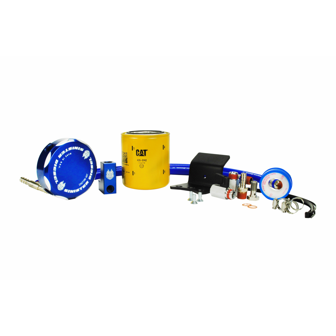 2020-2022 Powerstroke Engine Mounted Coolant Filtration System (SD-CF-6.7P-20)-Coolant Filtration System-Sinister-SD-CF-6.7P-20-Dirty Diesel Customs