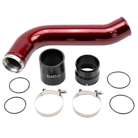 2020-2024 Duramax 3.5" Passenger Side Intercooler Pipe Kit (WCF100381)-Intercooler Piping-Wehrli Custom Fabrication-WCF100381-RED-Dirty Diesel Customs