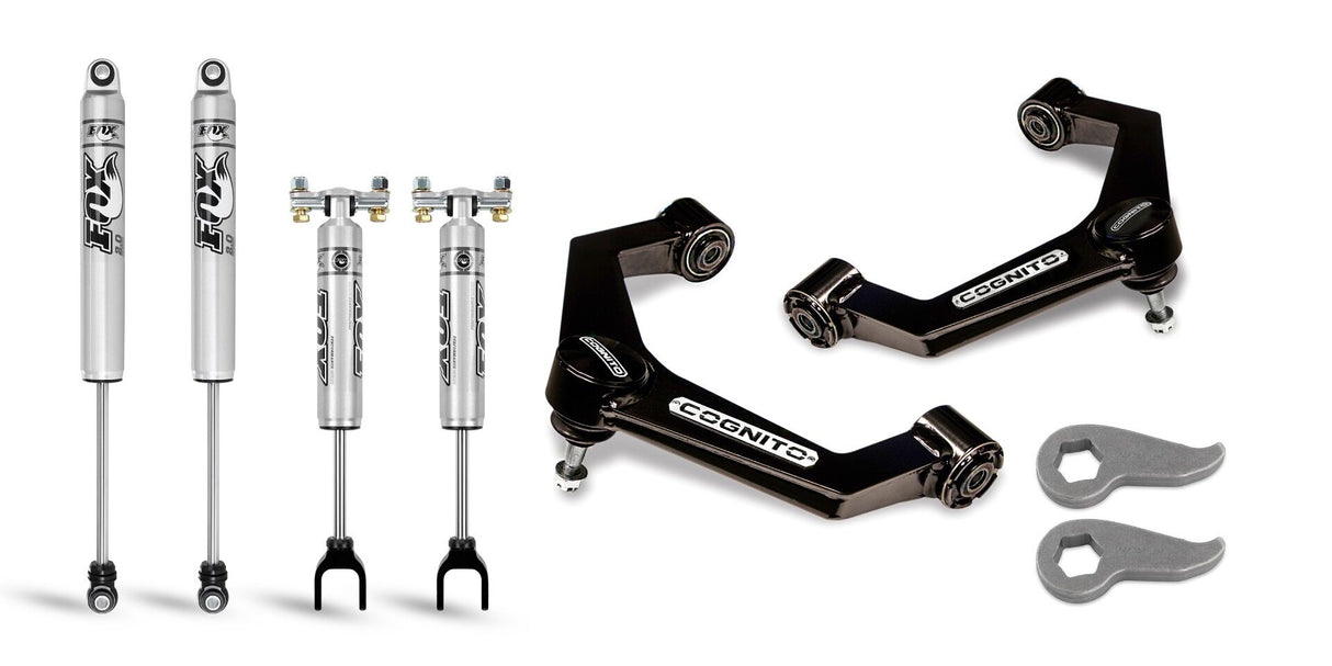 2020-2025 Duramax 3" Performance Ball Joint Leveling Kit W/ Fox 2.0 IFP Shocks Front (110-P0779)-Leveling Kit-Cognito Motorsports-Dirty Diesel Customs