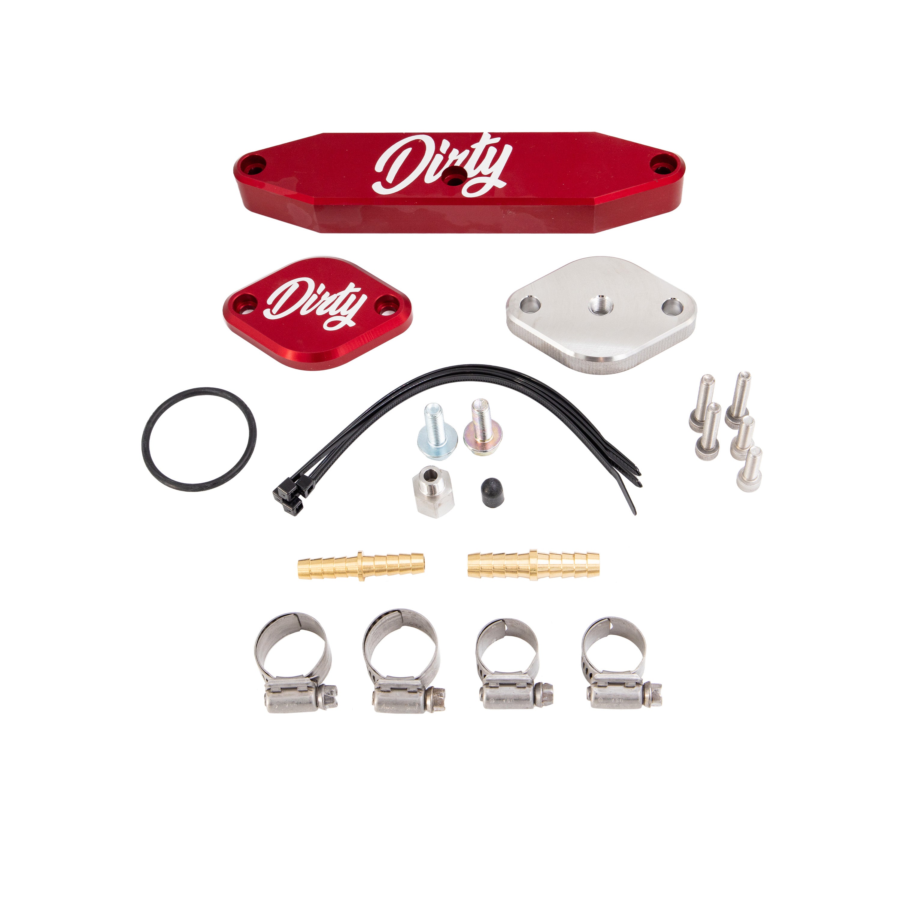 2020-2026 Powerstroke 6.7L DIRTY EGR Delete Kit (067-EGR-A014)-EGR Delete-Dirty Diesel Customs-067-EGR-A014-RED-Dirty Diesel Customs